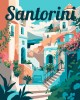 Ζωγραφική με αριθμούς Travel Poster Santorini in Bloom 40x50cm