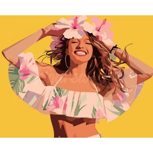 Ζωγραφική με αριθμούς Joyful Girl 40x50cm