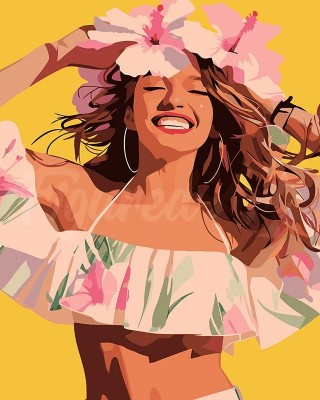 Ζωγραφική με αριθμούς Joyful Girl 40x50cm