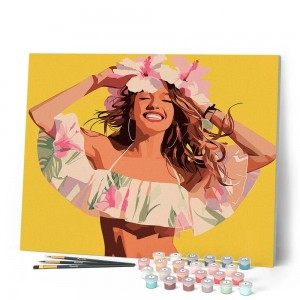 Ζωγραφική με αριθμούς Joyful Girl 40x50cm