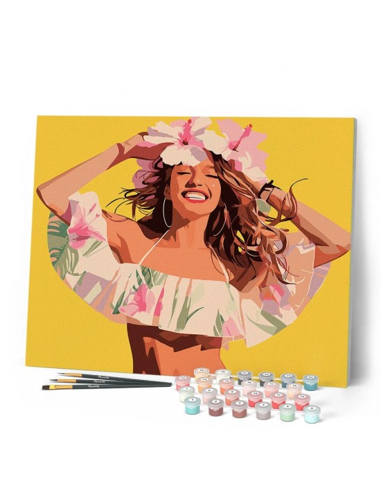 Ζωγραφική με αριθμούς Joyful Girl 40x50cm