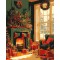 Ζωγραφική με αριθμούς Festive Fireplace Scene 40x50cm