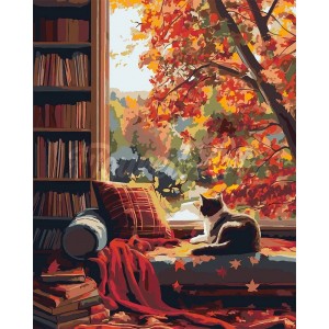 Ζωγραφική με αριθμούς Cat's Autumn View 40x50cm