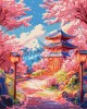 Ζωγραφική με αριθμούς Sakura Road to the Pagoda 40x50cm