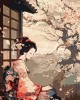 Ζωγραφική με αριθμούς Vintage Kimono Lady and Sakura 40x50cm