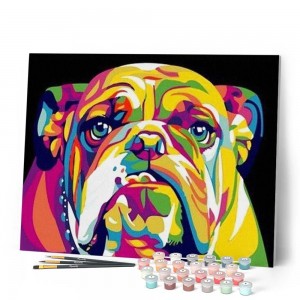 Ζωγραφική με αριθμούς Bulldog Pop Art 40x50cm