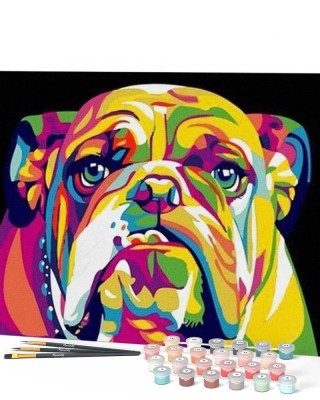 Ζωγραφική με αριθμούς Bulldog Pop Art 40x50cm