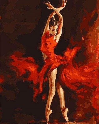 Ζωγραφική με αριθμούς Magical Red Dancer 40x50cm