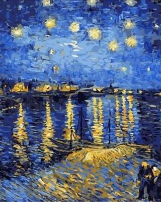 Ζωγραφική με αριθμούς Van Gogh Starry Night over the Rhone 40x50cm