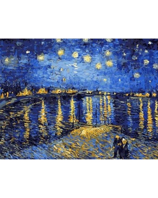 Ζωγραφική με αριθμούς Van Gogh Starry Night over the Rhone 40x50cm