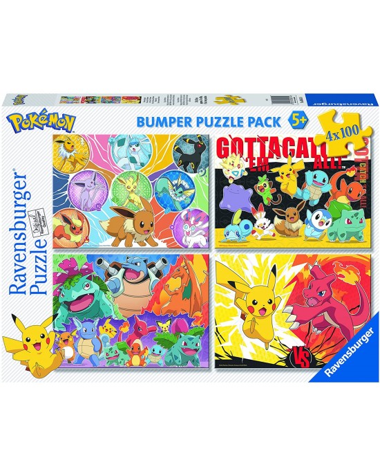 4 x 100 κομμάτια POKEMON