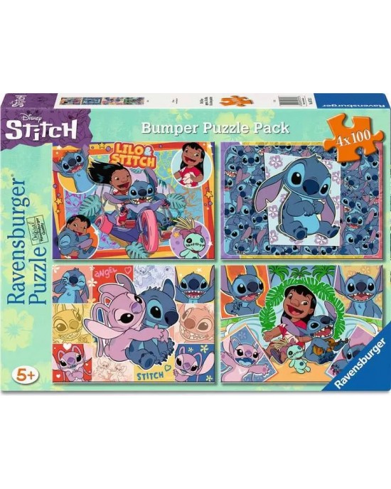 4 x 100 κομμάτια STITCH - ALOHA!