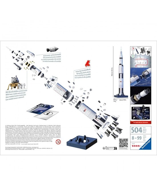 432 πλαστικά κομμάτια APOLLO SATURN V