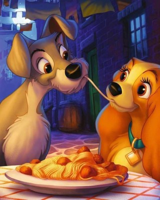 1000 κομμάτια DISNEY - LADY & THE TRAMP