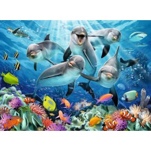 500 κομμάτια DOLPHINS IN THE CORAL REEF