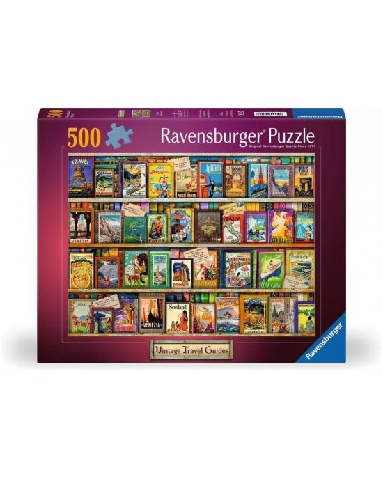 500 κομμάτια VINTAGE TRAVEL GUIDES