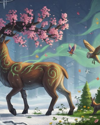 1000 κομμάτια DEER OF SPRING