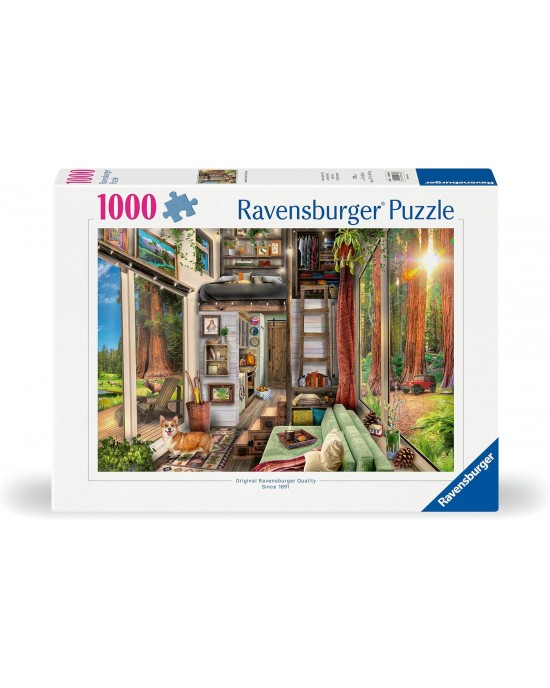 1000 κομμάτια REDWOOD FOREST TINY HOUSE