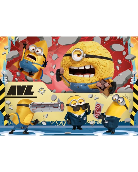 4 x 100 κομμάτια MINIONS DISPICABLE ME4 - EMBRACE YOUR FRIENDS