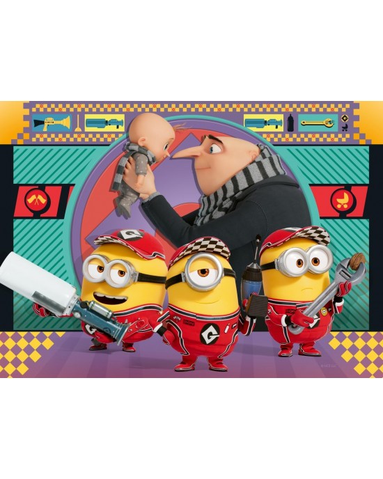 4 x 100 κομμάτια MINIONS DISPICABLE ME4 - EMBRACE YOUR FRIENDS