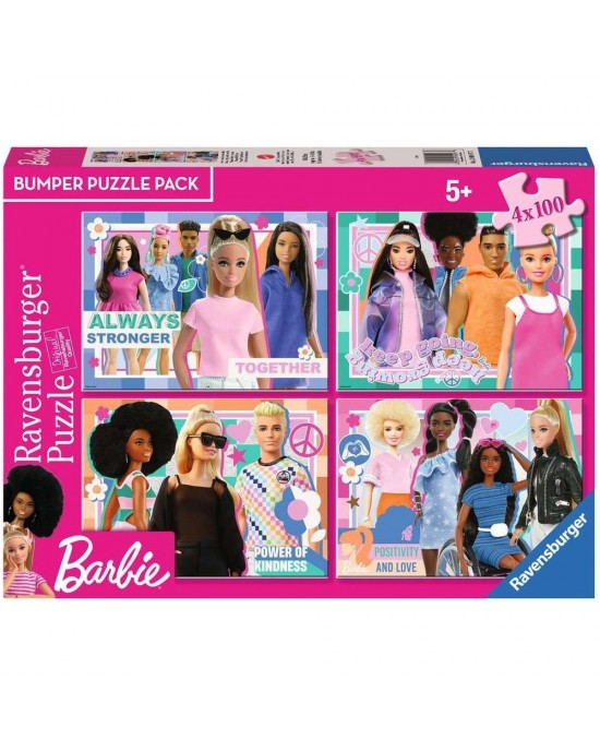 4 x 100 κομμάτια BARBIE - ALWAYS STRONGER TOGETHER