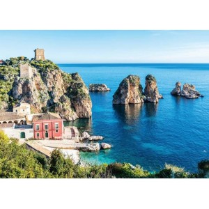 1000 κομμάτια SEA STACKS AT SCOPELLO, SICILY