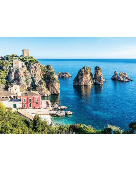 1000 κομμάτια SEA STACKS AT SCOPELLO, SICILY