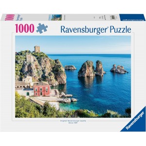 1000 κομμάτια SEA STACKS AT SCOPELLO, SICILY