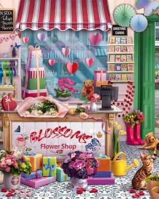 1000 κομμάτια BLOSSOMS FLOWER SHOP