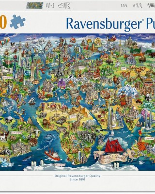 5000 κομμάτια ILLUSTRATED WORLD MAP