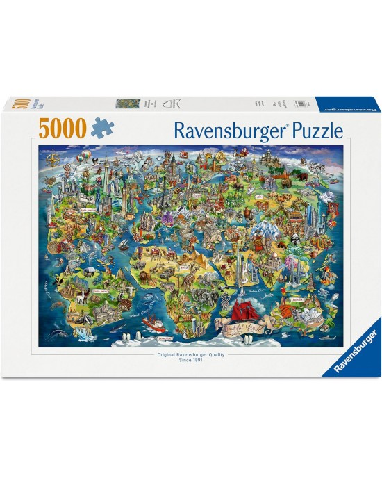 5000 κομμάτια ILLUSTRATED WORLD MAP