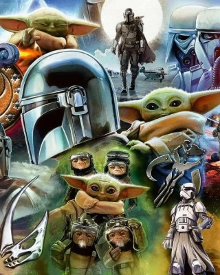 1000 κομμάτια STAR WARS - THE MANDALORIAN AND GROGU