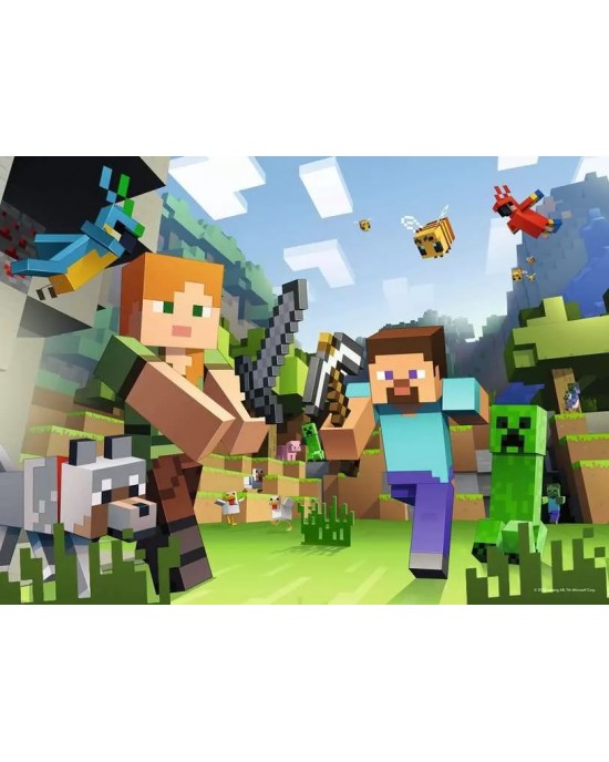 100 XXL κομμάτια MINECRAFT - STEVE AND ALEX