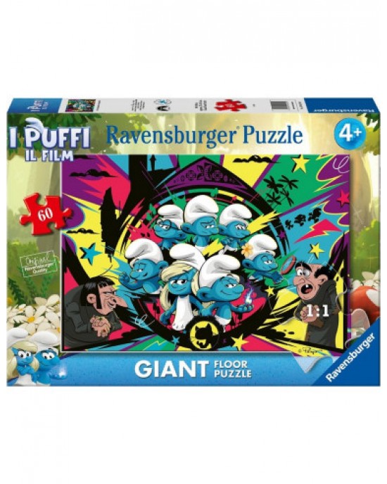 60 μεγάλα κομμάτια SMURFS - I PUFFI, RAZAMELLA AND GARGAMELLA