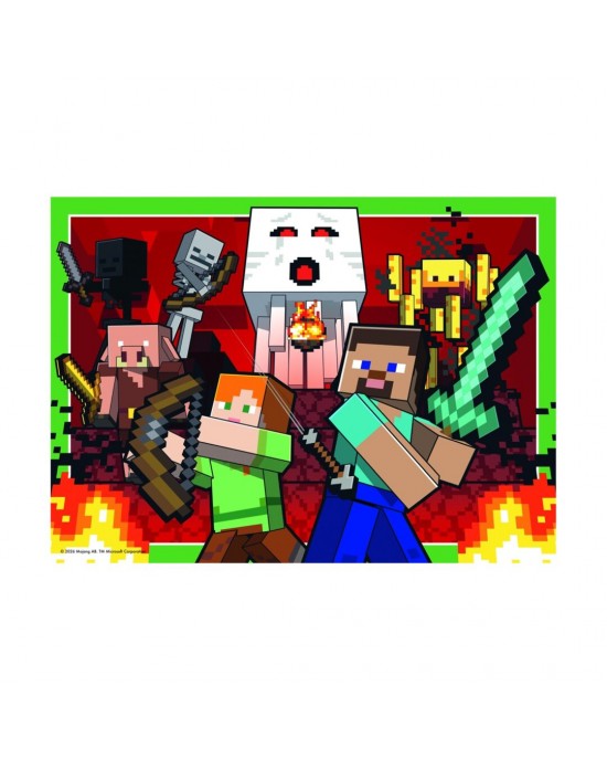 4 x 100 κομμάτια MINECRAFT - REALMS & ADVENTURES