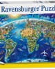 200XL κομμάτια WORLD LANDMARKS MAP