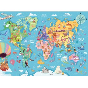 100 XXL κομμάτια MAP OF THE WORLD