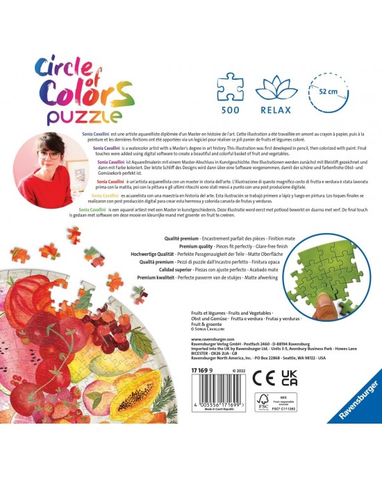 500 κομμάτια CIRCLE OF COLORS - FRUITS & VEGETABLES