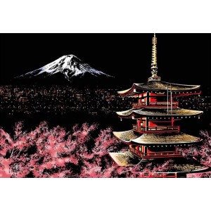 Scratch Art - Mount Fuji