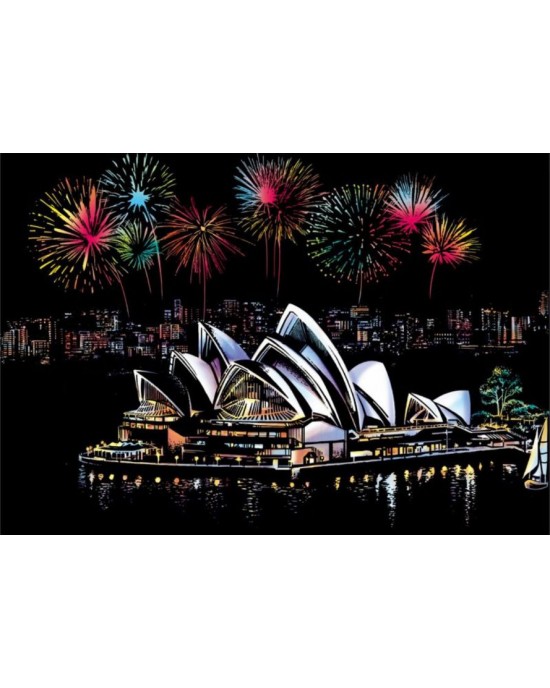 Scratch Art - Sydney Opera House