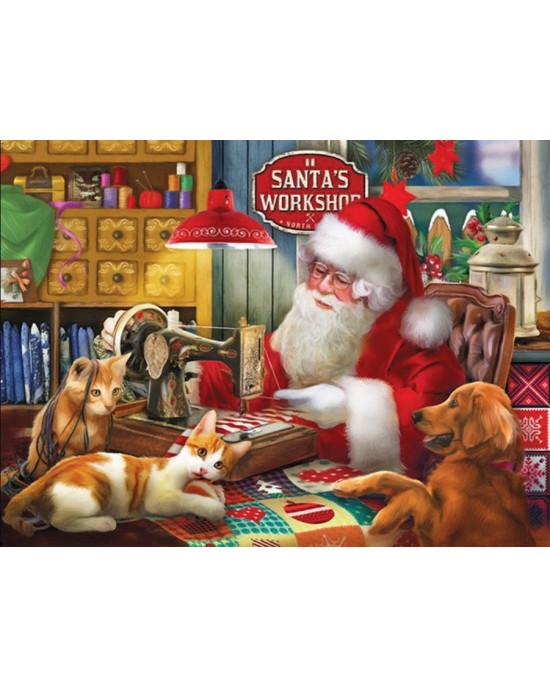 1000 κομμάτια SANTA'S QUILTING WORKSHOP