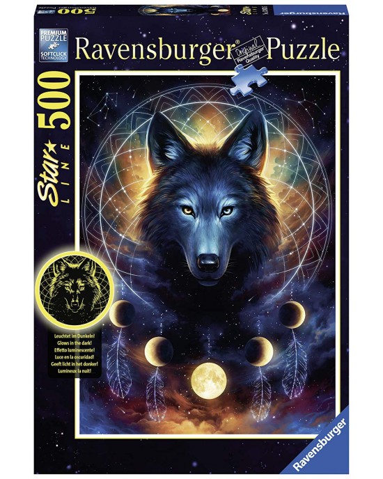 500 κομμάτια (φωσφορίζει) LUNAR WOLF